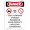Signmission Safety Sign, OSHA Danger, 14" Height, Rigid Plastic, Toxic Fumigant Storage, Portrait OS-DS-P-1014-V-1592 - alternate 1